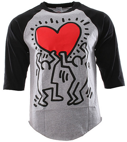 Keith Haring heart t-shirt by OBEY