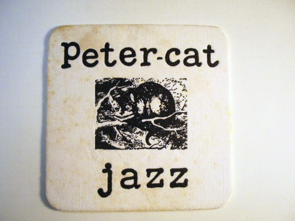 Peter Cat Jazz club coaster from Murakami's jazz club in Tokyo